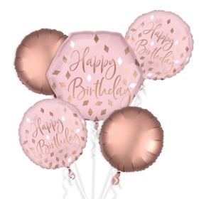 Blush Birthday Foil balloon Bouquet