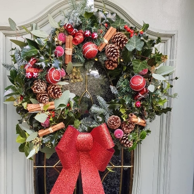 Red Christmas Wreath