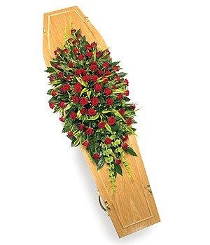 Red Rose Coffin Spray