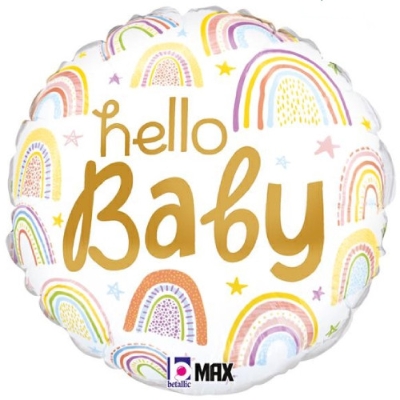 Hello Baby Rainbow balloon