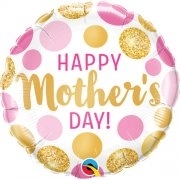 Mothers day  pink and gold spot Balloon