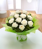 Luxury Dozen White Roses