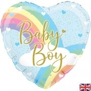 Baby Boy Blue Heart Balloon