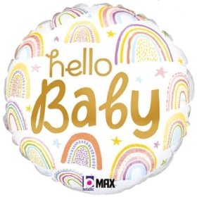 Hello Baby Rainbow balloon