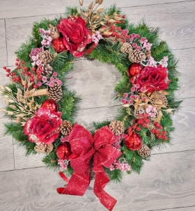 Large Artificial Christmas Love Wreath